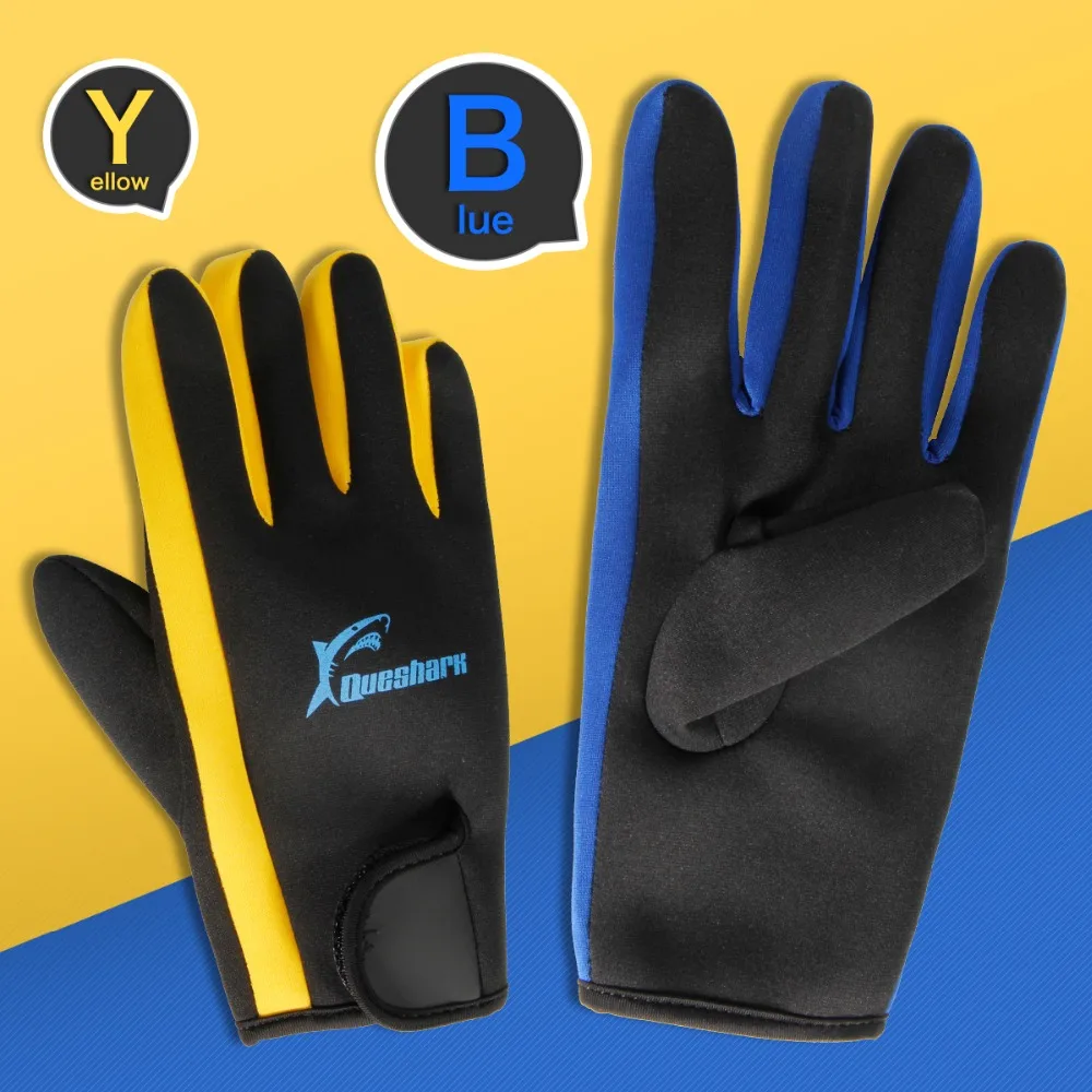 Queshark 1.5 مللي متر النيوبرين قفازات الغوص الدافئة عدم الانزلاق الغوص معدات بذلة كبيرة حجم السباحة قفازات