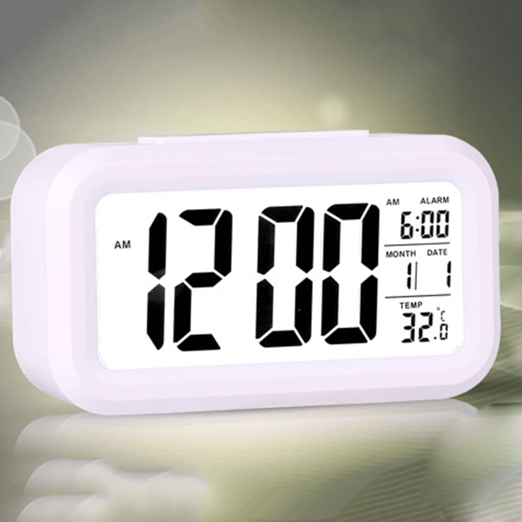 chenshaorme Allarme Schermo elettrico Desktop orologio elettronico LED Big Digital Clock Time Data calendario Desk Guarda