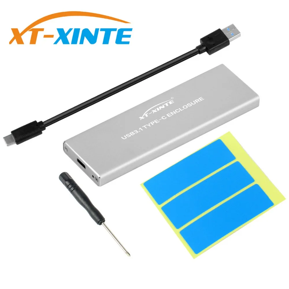 Цена XT XINTE NVMe PCIE USB3.1 HDD корпус M.2 для usb type C 3,1 M ключ SSD корпус для жесткого диска внешний мобильный ящик