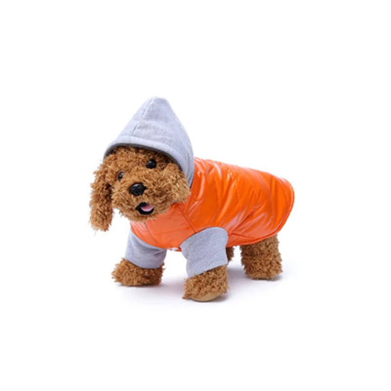 Зимняя водонепроницаемая одежда для собак пальто из искусственной кожи