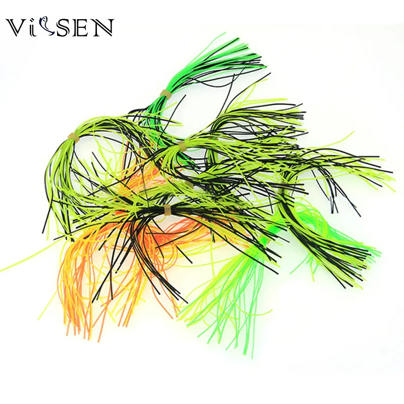 Vissen 300/шт/Лот 10 см Длина мушек резиновых нитей юбки с силиконовым ремешком для мух
