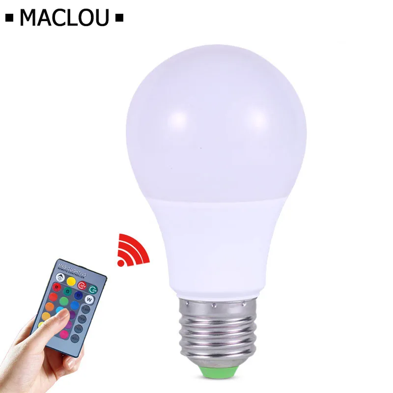 

RGB LED Bulbs Light E27 3W 5W 7W LED Dimmable Bulb Multicolor Changeable+IR Remote Controller RGB Lampada Indoor Lighting Lamp