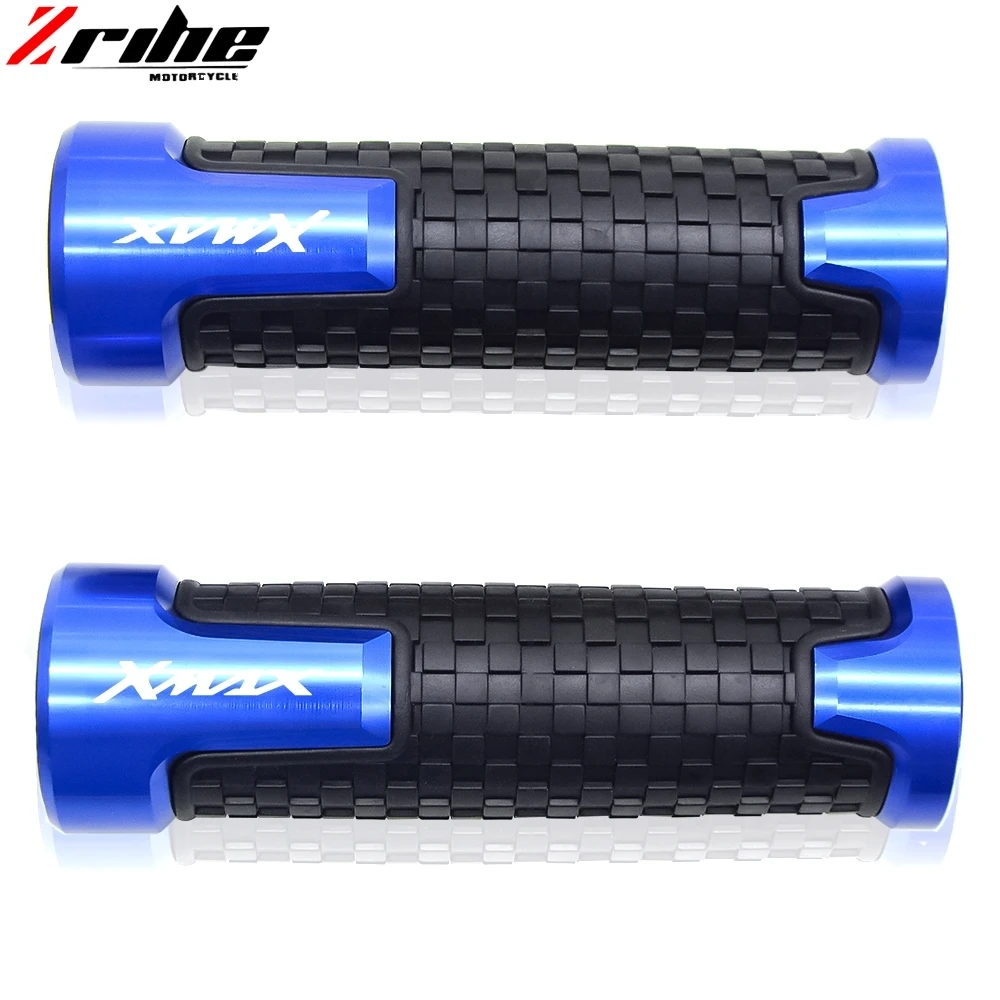 Для XMAX логотип xmax рукоятка мотоцикла концы руля ручки для yamaha xmax300 X-max 300 - Цвет: Blue