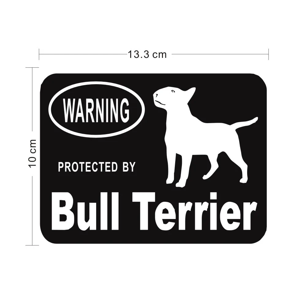Cunymagos Creative Fashion Protected By Bull Terrier Protected Animal Car Tail Car Stickers Motorcycle Auto Stickers 13 (2)