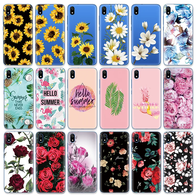 

Summer Sunflower Cover For Xiaomi Mi 9T Pro A1 A2 8 Lite 9 SE Play Pocophone F1 Soft Silicone Case For Xiaomi Redmi 7A TPU Shell