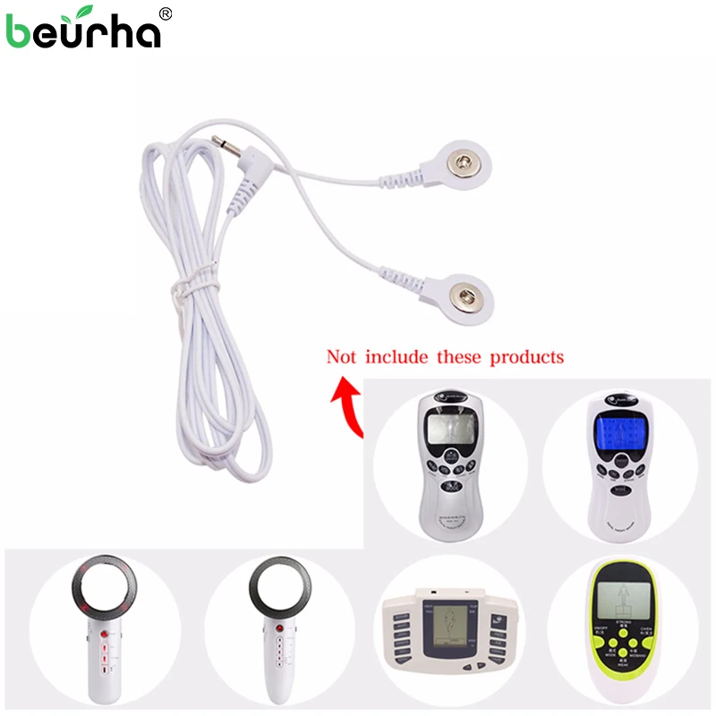 

Electrode Tens Cable Conductive Line 2 Ways Wire for Electrode Pads Gloves Digital Tens Massage Machine Body Meridian Therapy