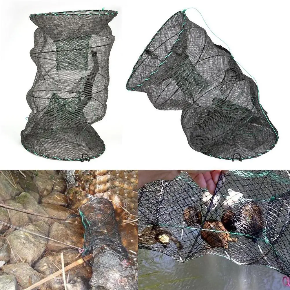1pc Crab Crayfish Lobster Catcher Pot Trap Fish Net Eel Prawn Shrimp