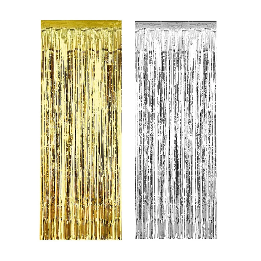 Glitter Foil Wedding Backdrop Curtain Tinsel Backdrop Metallic Curtains