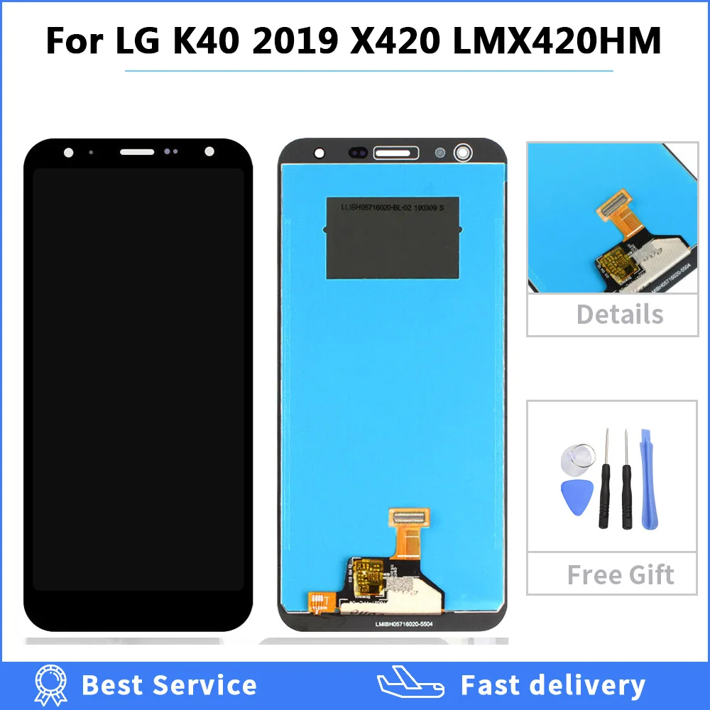 AAAA качественный ЖК-дисплей для LG K40 2019 с сенсорным экраном дигитайзер сборка X420