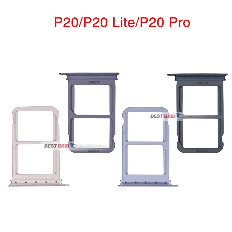 

1pcs New Dual SIM Card Tray For Huawei P20 Lite P20 Plus SIM Card Slot Holder Adapter Socket Replacement Parts