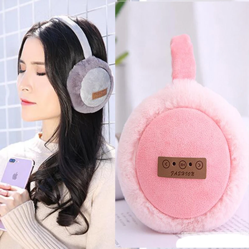 Plush Unsix Winter Earmuff Warm Ear Muffs Headphones Wireless bluetooth