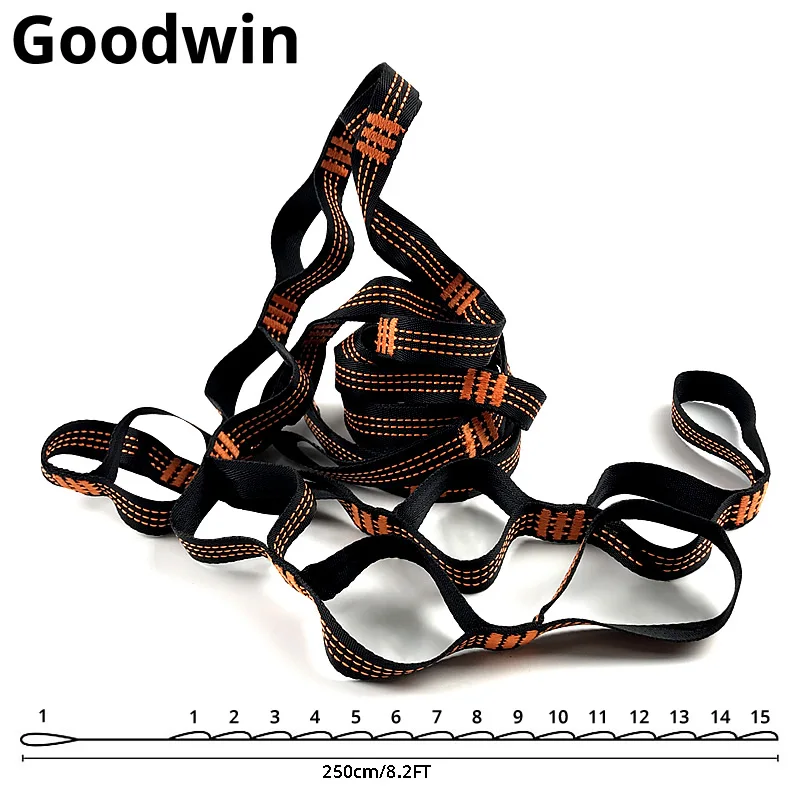 2pcs 8.2ft Hammock Strap Hanging Tree Strap Rope Belt For Camping