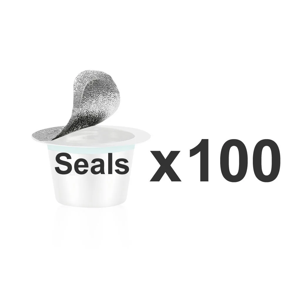 100PCS x Seals 10 шт. Nespresso кофейные капсулы из нержавеющей стали многоразовые капсулы Nesspreso многоразовые кофейные фильтры Чашки Новые Diy Инструменты для приготовления кофе - Цвет: 100PCS x Seals
