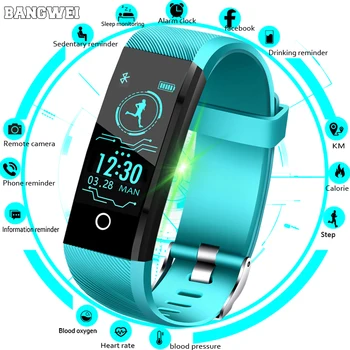 

LIGE New Smart bracelet Blood Pressure Heart Rate Monitor Fitness Tracker Smart bracelet Band Sport Watch for ios Android+Box