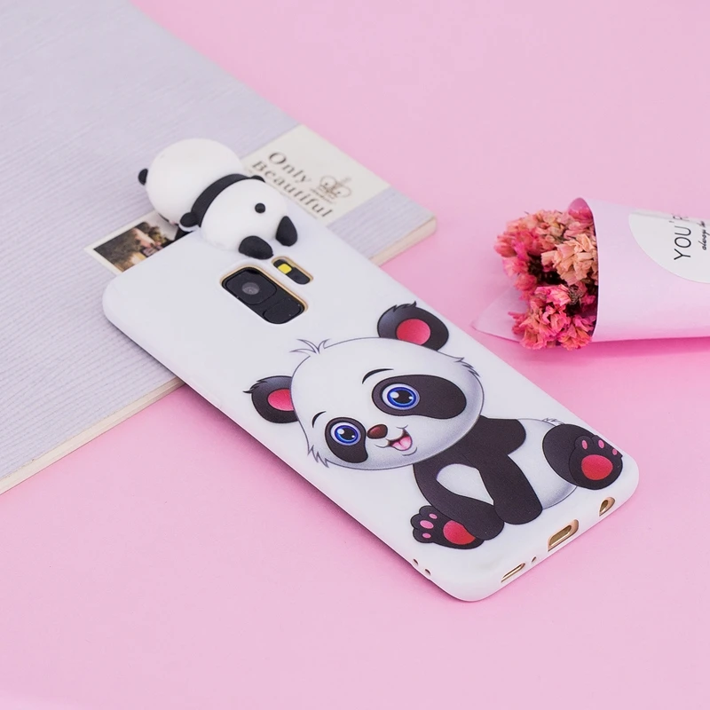 

S9 sFor Coque Samsung Galaxy S9 Case Plus 3D Cartoon Cat Panda Soft Silicon Back Cover For Galaxy S9 S 9 Plus Capinha Housing