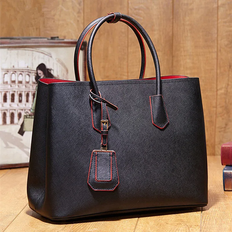 Famous Brand Name Designer P Handbags High Quality Genuine Leather Travel Tote Bags Shoulder ...