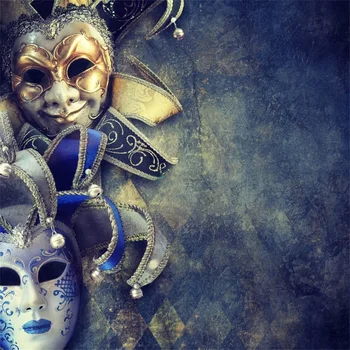 

Laeacco Mask Carnival Party Dark Wall Celebration Decor Baby Portrait Photo Background Photographic Backdrops For Photo Studio