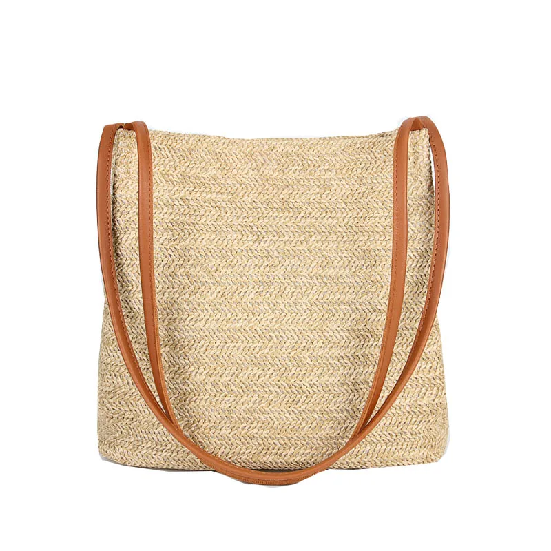

2018 Fashion Women Handbag Shoulder Bag Summer Straw Beach Bag Travel Bag Shopping Female Tote