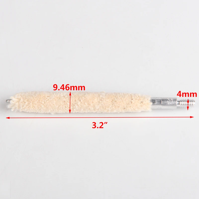 Tactical .38cal Mop Brush Cotton Clean Swab Gun Cleaning Brush for Hunting Rifle  5pcslot RL37-0049-38 (7)