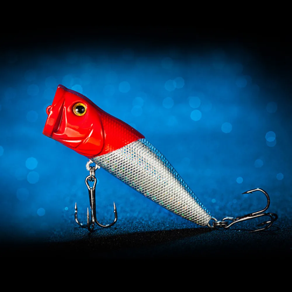 QXO Ложка Поппер Джиг силиконовые приманки воблер рыболовные приманки для моря джигинг поверхность гольян все для рыбалки 7 см 9 см Whopper Plopper - Цвет: Popper D