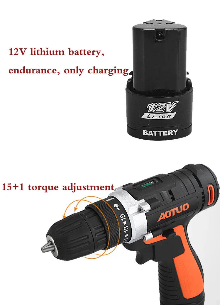 В 12 В Беспроводная Дрель электрические батареи отвертка электроинструменты Мини дрель сверлильная электрическая отвертка Бытовая перезаряжаемая