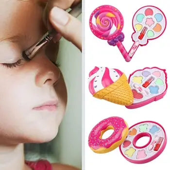 

Pretend Play Cosmetics Kit Toys Girls Makeup Tools Set Natural Pollen Washable Blush Lipstick Vision Ability Development