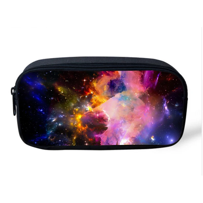 

Vintage Make Up Cosmetic Bag Multicolor Galaxy Star Pen Pouch Multifunction School Children Boys Girls Pencil Bag Makeup Holder