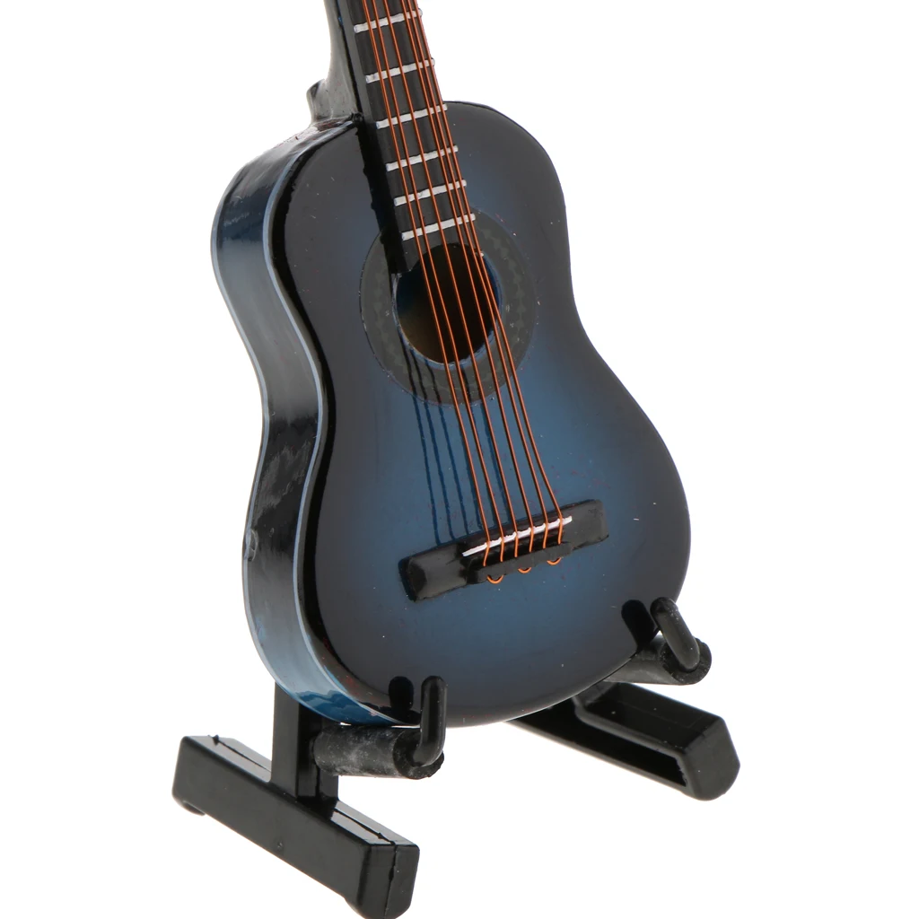 1:12 Acoustic Guitar in Case Music Instrument Dollhouse Musical Room Accessory Doll House Living Room Decor