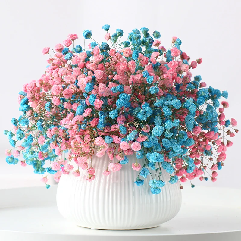 Сушеные цветы, ваза, костюм Гипсофилы, вечный цветок, домашний декор для гостиной, декоративная Цветочная композиция - Цвет: C