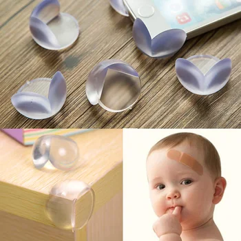 

4PCS Corner Table Edge Guard Baby Safety Soft Anti collision Rubber Bumpers