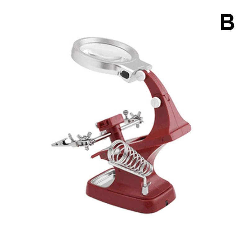 

Multifunction Magnifying Glass LED Lamp with Auxiliary Clip Desktop Magnifying Glass LB88