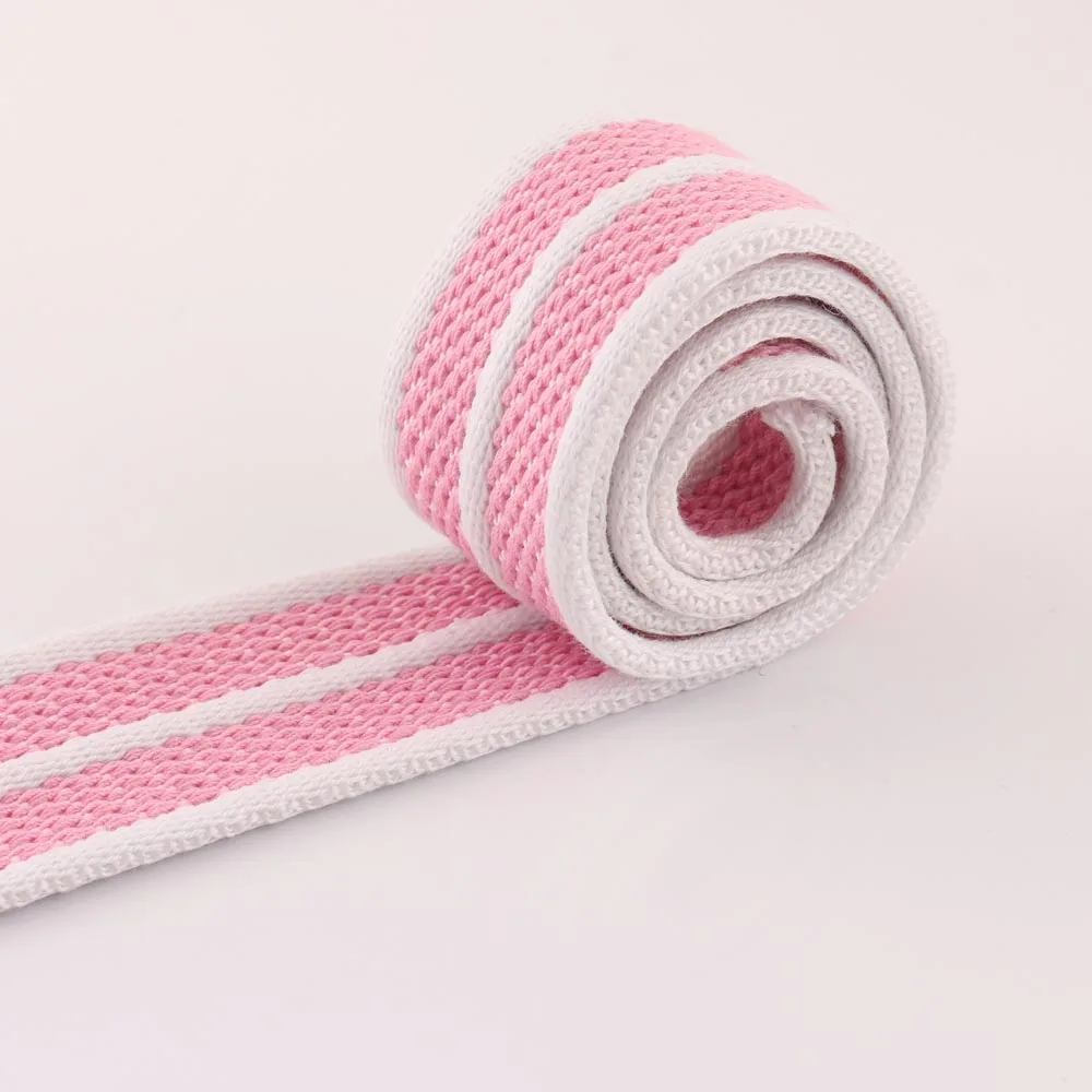 

5Yards 38mm Webbing Stripe Pink Color Canvas Cotton/polyester Tape Bag Straps Belt key fobs bag garment accessories