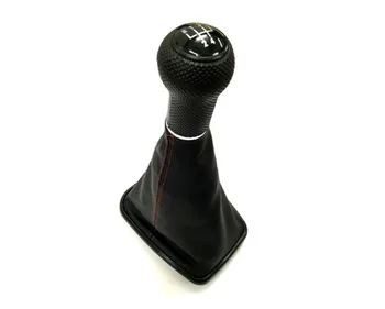 

Gear Knob & Shift Boot (Black Frame & Red Stitching Boot) for Golf MK4 / Jetta / Bora MK4