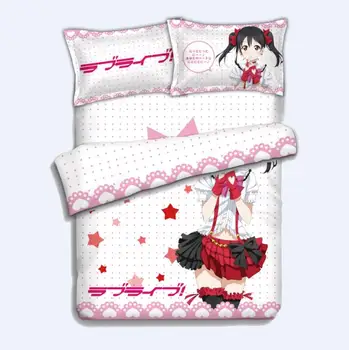 

Japanese Anime Yazawa Nico Love Live! 4pcs Bed Linen Bed Sheets Duvet Cover Set