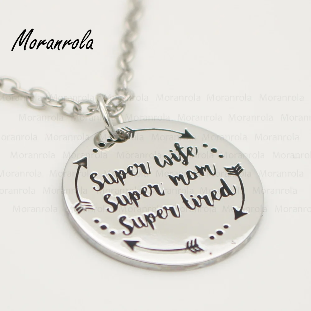 

New arried "super wife super mom super tried " mom life necklace &Keychain, Mothers day Jewelry Gift for mom