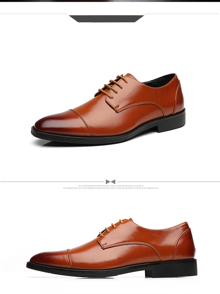 Г., Высококачественная кожаная деловая повседневная обувь мужская модельная Роскошная офисная обувь Мужские дышащие оксфорды, Мужская официальная обувь