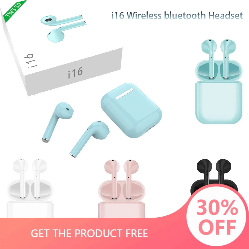 

2019 New i16 TWS EarPods Wireless Bluetooth 5.0 Earphone Earbuds Stereo Binaural call Earphone Headset for All phone PK i10 i12
