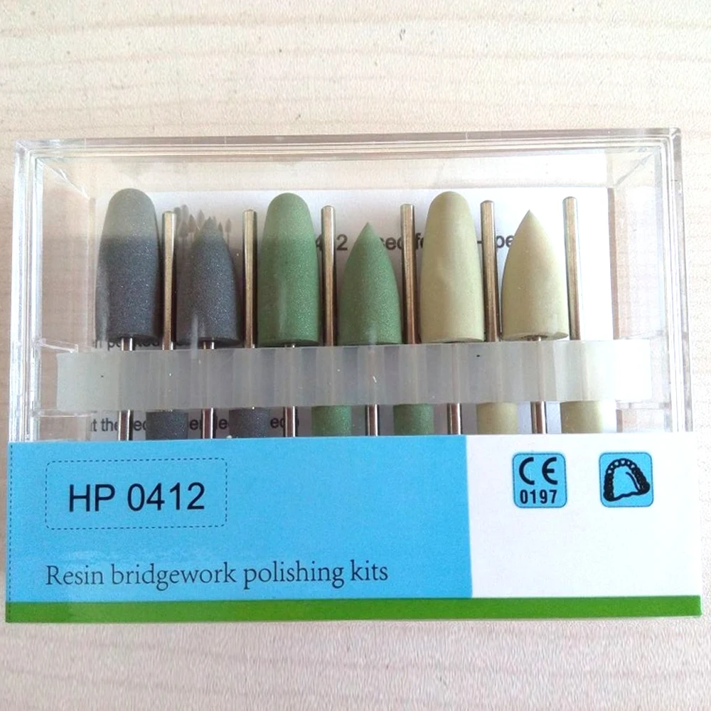 

Dental Lab Materials Resin Base / Flexible Partial Acrylic Denture Polishing Kit Rubber Tips 12pcs/kit,0412