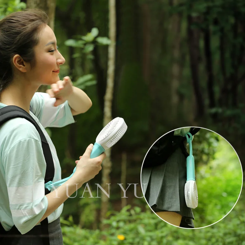 

Portable Hand Fan ABS PC Fan LED Flashing USB Charing Cable Table Fan Cooling Fan With Built-in Battery For Home&Office&Outdoor