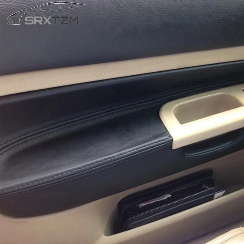 

SRXTZM 4PCS Car Protective Interior Door Panel Microfibre Leather Cover Accessory For Volkswagen MK4 Bora Golf 4 2002 - 2006