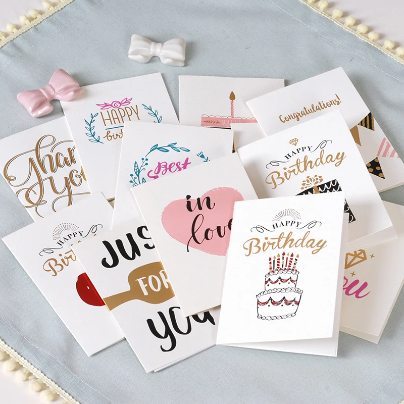 

1 pcs Valentine's day message card creativity Mini birthday card 20 styles can choose paperboard greeting card Kraft envelope