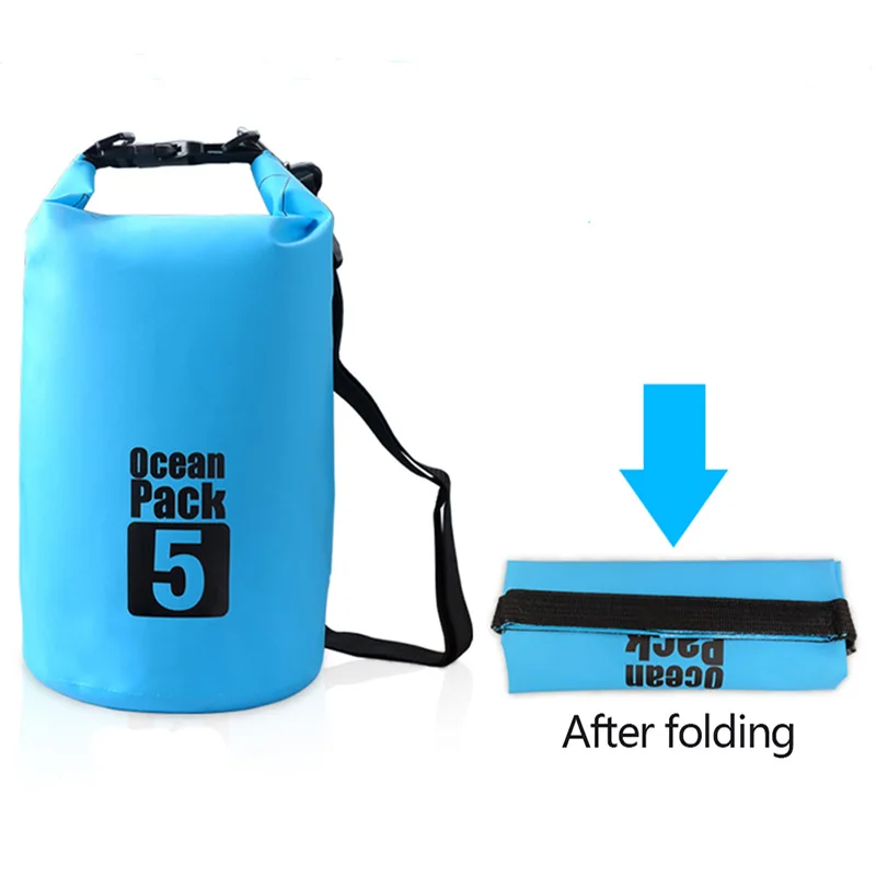  5L/10L/15L/20L/30L Outdoor swimming Waterproof Bag Pack PVC tarpaulin Camping Rafting Storage Dry B - 32950095756