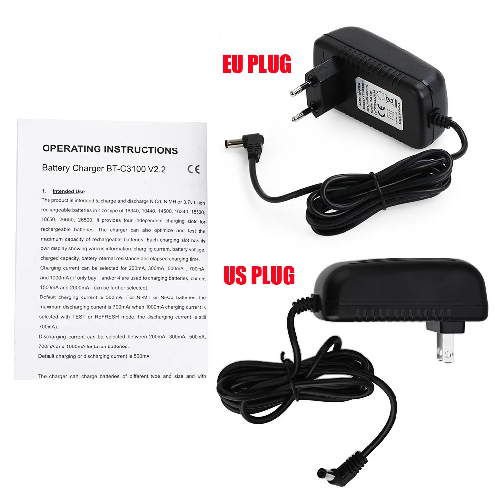 ZEEPIN зарядное устройство для аккумуляторов 18650 li ion AA AAA 16340 26650 14500 10440 18500 NiMH NiCd BT