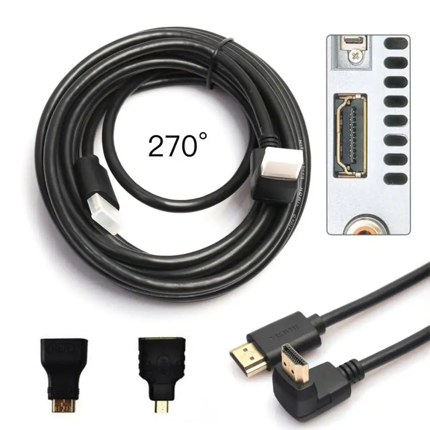 Высокое качество 5 м 3in1 HDMI к HDMI/Mini/Micro HDMI Кабель-адаптер Комплект HD для Планшеты для ПК sep22