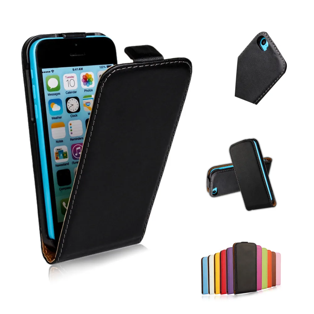 For iphone SE Cow Split Genuine Leather Case For Apple iphone