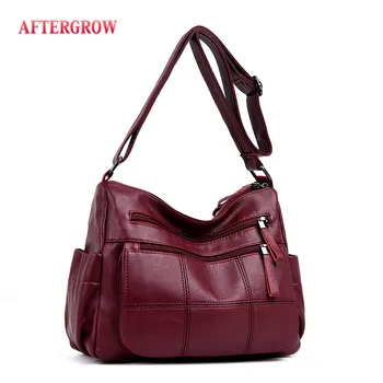 

Soft Women Washed Leather Messenger Bag Luxury Handbag sac bandouli re femme Designer Female Crossbody Vintage Shoulder Bags tas