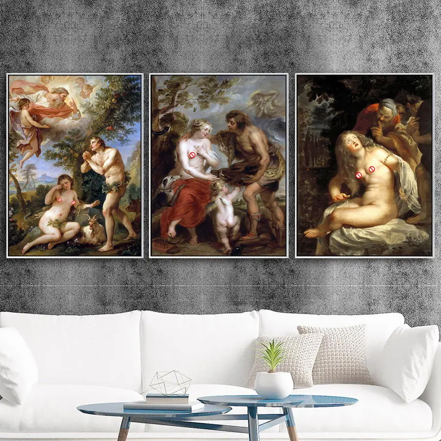 Украшение дома Печать холст стены Искусство Плакат масло Unframde рисунки живопись картины Peter Paul Rubens The Graces/kharite