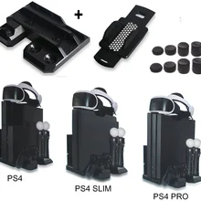 PS4 контроллер для хранения зарядное устройство вертикальная подставка основание охлаждающий вентилятор для sony playstation 4 PS 4, PS4 Pro Slim, PS VR зарядная витрина