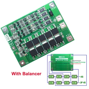 

2PCS 4S 40A Li-ion Lithium Battery 18650 Charger PCB BMS Protection Balanced Board For Drill Motor 14.8V 16.8V Lipo Cell Module