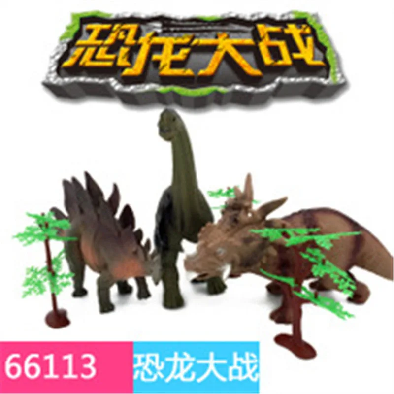 3-pcs-66113-emulation-tyrannosaurus-dinosaur-model-enamel-plastic